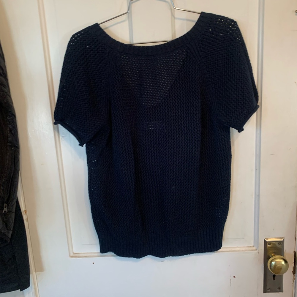 Navy blue knit shirt